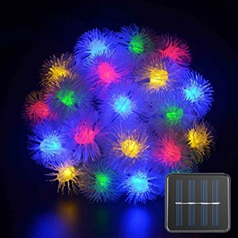 Solar String Lights, 20ft 50 LED 8 Modes Solar Powered Starry Lights，Waterproof Fairy String Lights for Outdoor, Patio, Lawn,Garden, Home, Wedding, Party, Xmas Tree de(Multi-Color)
