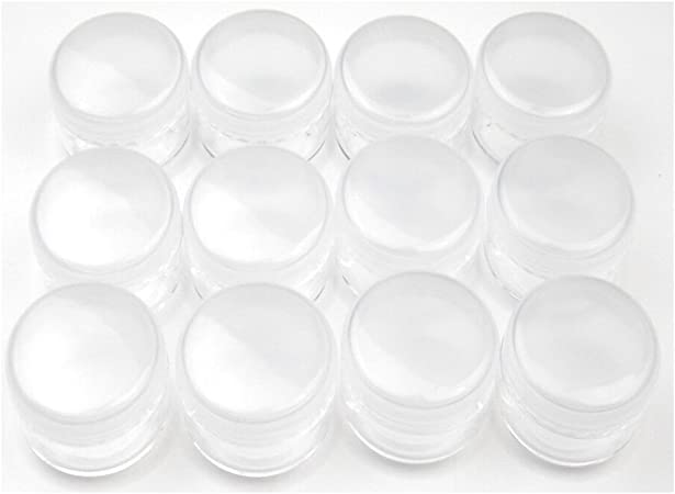 All In One Acrylic Clear Storage Containers with Lids for Beads Jewelry Findings Small Sample (5 Gram-12pcs)