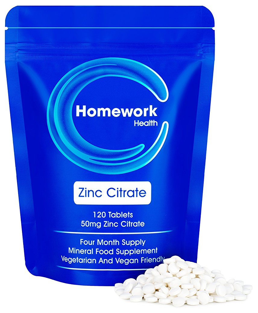 Zinc Citrate (120 x 50mg Zinc Tablets - 4 Month Supply) – Healthy Zinc Supplement to Boost your Skin, Immune System & More - Vegan & Vegetarian Safe, For Men & Women …