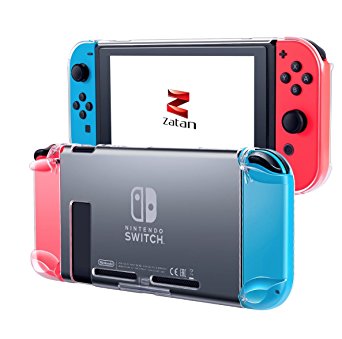 Nintendo Switch Case, Zatan Premium Crystal Clear Anti-Scratch Hard Back Case Cover for Nintendo Switch-2017