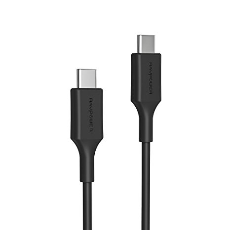 RAVPower Fast Charging Type C Cable, USB C To USB C Charging and Sync Cable, Rapid 3.0A Charging, 480Mb/s Data Transfer, 6ft USB C Cable for the New MacBook and All USB Type C Devices