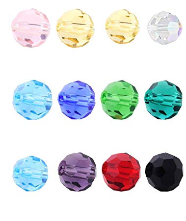 Creative Club Wholesale Mix Lots 200pcs 8mm #5000 Round Crystal Beads with Container Box (200pcs) CCS20