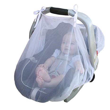 Simayixx Baby Crib Seat Mosquito Net Newborn Curtain Car Seat Insect Netting Canopy Cover