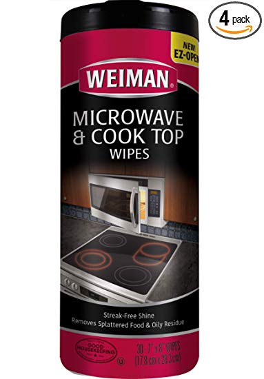 Weiman Microwave & Cook Top Wipes - 4 packs of 30 wipes