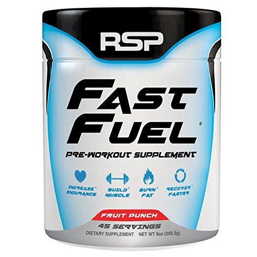 RSP Nutrition Fast Fuel Supplement, Fruit Punch, 45 Servings