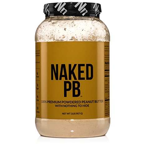 NAKED PB – 100% Premium Powdered Peanut Butter from US Farms – 2lb Bulk, Only Roasted Peanuts, Vegan, No Additives, Preservative Free, No Salt, No Sugar - 76 Servings