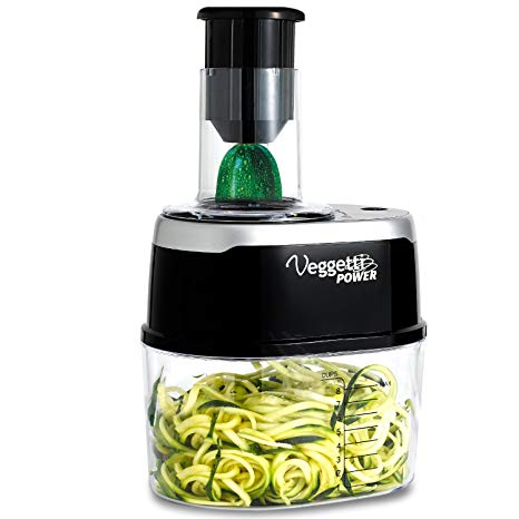 ONTEL Veggetti Power 4-in-1 Electric Spiralizer Turn Veggies Into Healthy Delicious Meals As Seen on TV