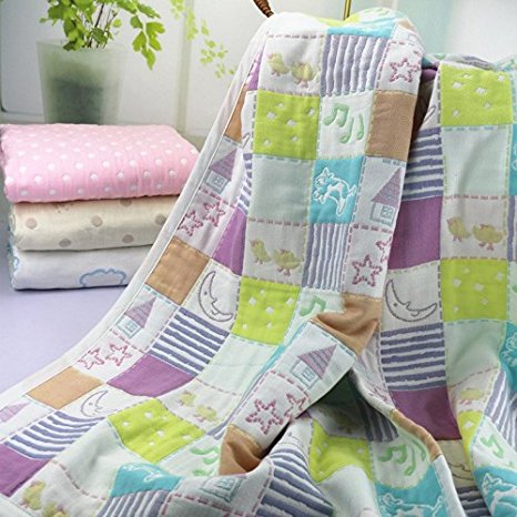Organic Dream Baby Muslin Swaddle Blanket - Oversized 47in x 47in - Ultra Soft (Zoo)