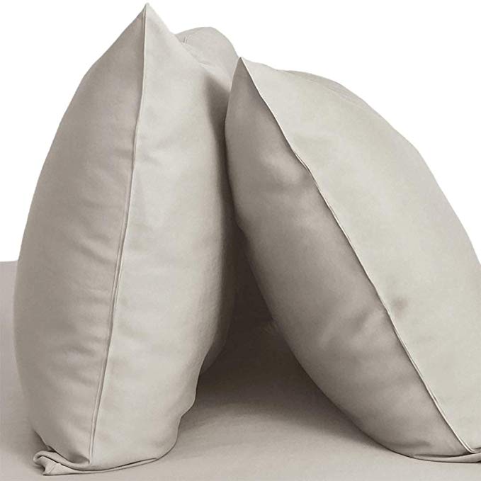 Cariloha Resort Bamboo Pillowcases 2 Piece Pillowcase Set - 100% Viscose from Bamboo Bedding (King, Harbor Gray)