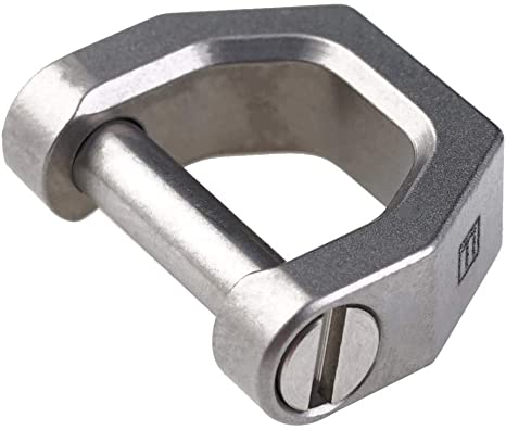 MecArmy CH2 Titanium D Shape Key Ring Utility Keychain with Screw Shackle Keychain for DIY Leather Craft Car Key Tool Everyday Carry