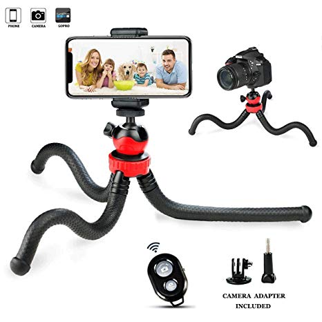 Tripod for iPhone, Prowithlin Octopus Flexible Tripod Stand for Cell Phone Gopro Camera