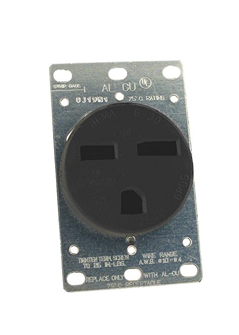 Leviton 061-05372-000 Power Receptacle 30 Amp 250 Volt Flush Mount