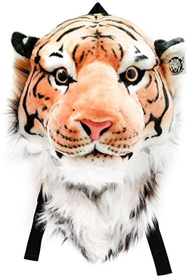 VIAHART Authentic Tigerdome Orange Bengal Tiger Animal Head Backpack and Wall Mount