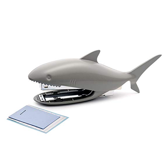 Design Ideas BigBite Stapler 6.5" x 2" x 2" Fog Shark