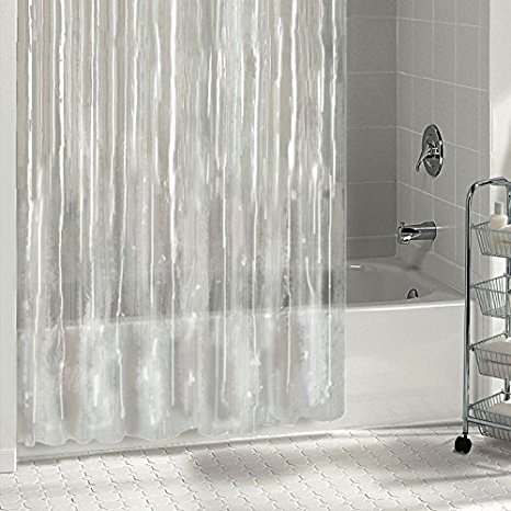 BRAND NEW SOLID CLEAR WATER REPELLANT BATHROOM SHOWER CURTAIN LINER VINYL 70" X 72"