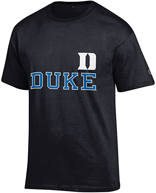 Champion Duke Blue Devils Adult Straight Name T-Shirt - Black