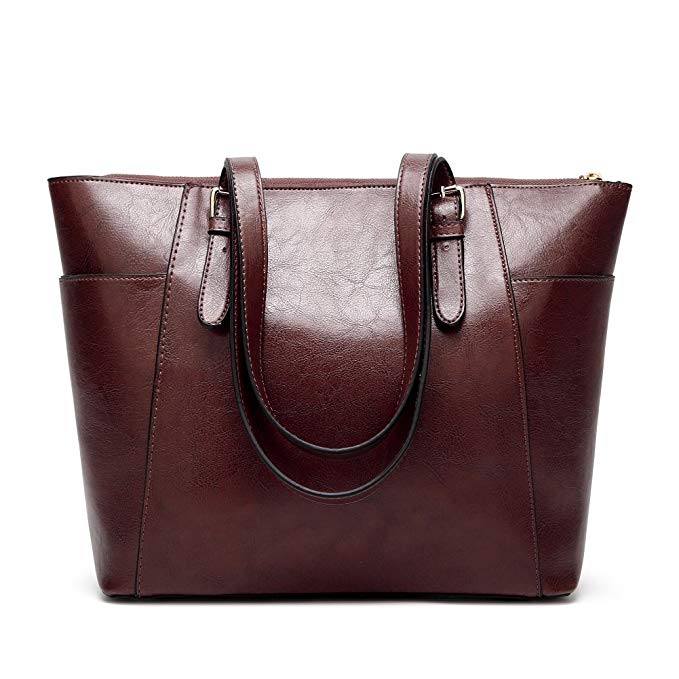 Women Tote bag leather handbags Satchel purse Shoulder Bags with Zipper for Ladies