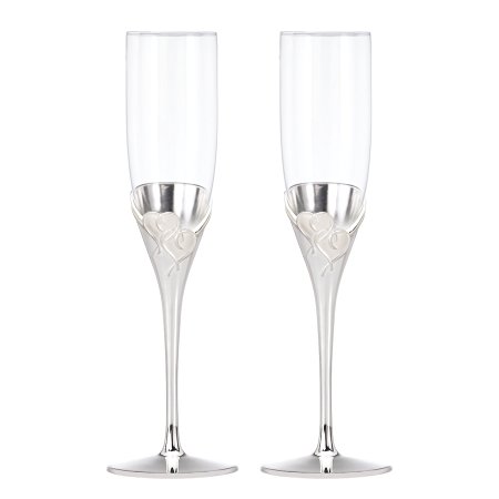 Lenox True Love Glass Flute Pair