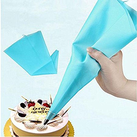 Crazydeal 13" Reusable Silicone Icing Piping Cream Pastry Bag Cake DIY Decorating Tool