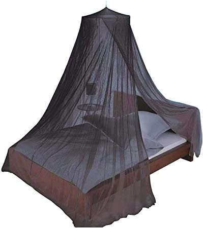 Just Relax Mosquito NET, Elegant Bed Canopy Set Including Full Hanging Kit, Ideal for Indoors or Outdoors, Intended for a for Covering Beds, Cribs, Hammocks (Black, Twin/Full)