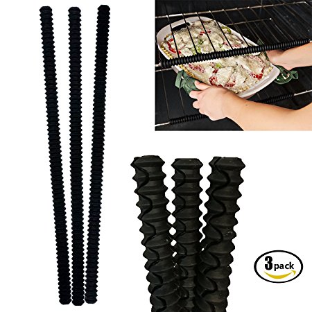 3 Packs BESEGO Oven Rack Shields, Premium Silicone Heat Resistant Oven Rack Shields against Burns Nasty and Scars, 14 Inch Oven Accessories and Protectors