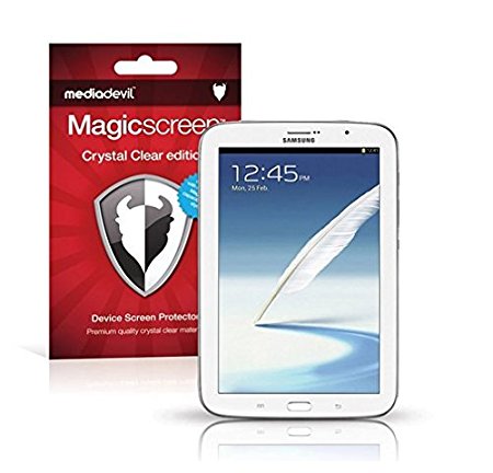 MediaDevil Samsung Galaxy Note 8.0 (2013 model, NOT 2017) Screen Protector: Magicscreen Crystal Clear (Invisible) Edition - (2 x Protectors)