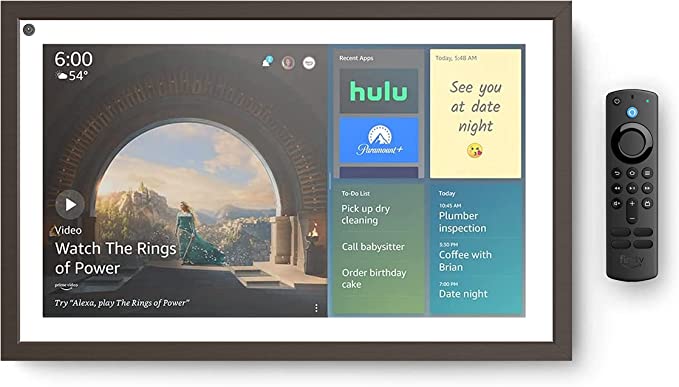 Echo Show 15 Bundle. Includes Echo Show 15 | Full HD 15.6" smart display with Alexa and Fire TV built in, Remote, and Frame included