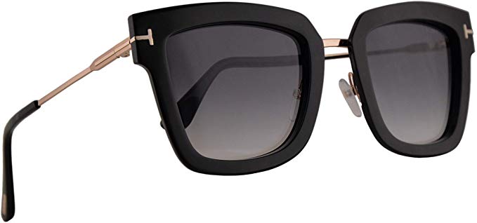 Tom Ford FT0573 Lara-02 Sunglasses Shiny Black w/Smoke Gradient Lens 01B FT573 TF 573 TF573