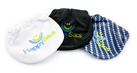 HappySacs 3 Pack - Men's Underwear - Prevents Sticking and Chafing, Jock Strap, Perfect Gag Gift White Elephant