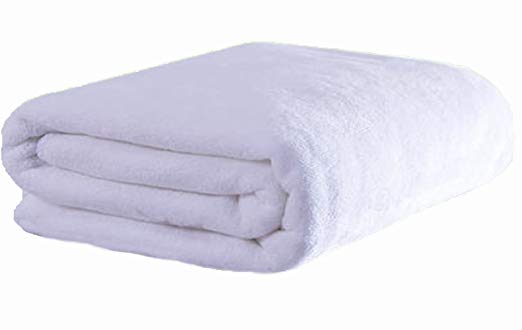 Simplife Microfiber Bath Towels Bath Sheets Beach Spa Bathroom Towels Extra Large Absorbent Towels(36 Inch X 72 Inch, White)