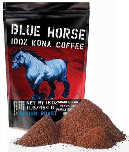Farm-direct: 100% Kona Coffee, Medium Roast, GROUND, 1 Lb
