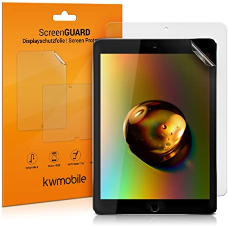 kwmobile 2X Screen Protector for Apple iPad 9.7 (2017/2018) - Anti-Scratch, Anti-Fingerprint, Matte Display Film for Tablet - Set of 2