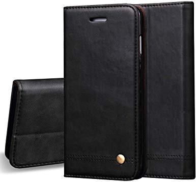 Galaxy A30/A20 Wallet Case,RUIHUI Leather Phone Cover for Galaxy A 30,Classic Wallet Folding Flip Protective Shell with Magnetic Closure,Kickstand,Card Slots for Samsung Galaxy A20/30 (Black)