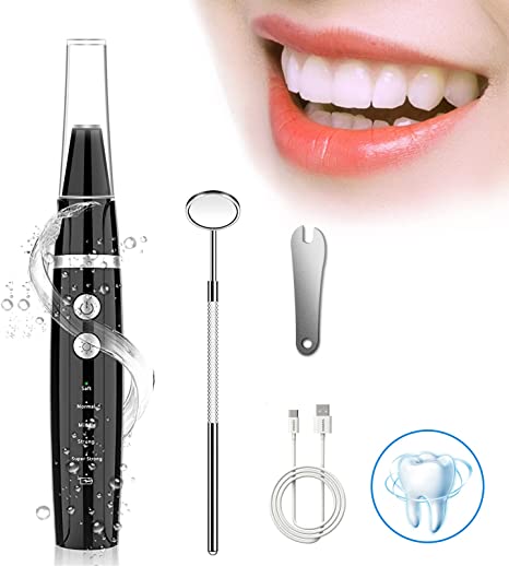 Hangsun Plaque Remover for Teeth - Dental Cleaner Tool Kit - 5 Working Modes（Black）