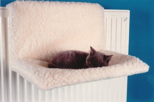 Petlicity ® Warm and Cosy Pet Cat and Dog Radiator Bed – Strong and Durable Hanging Hammock Style Radiator Cradle Bed for Small Pet Cat Kitten Puppy Dog with Soft Machine Washable Cover and Collapsible Frame for Easy Storage
