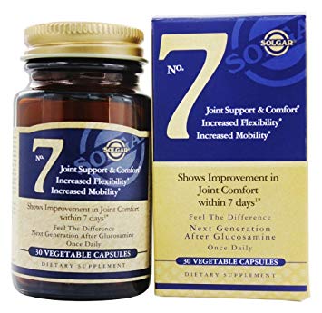 Solgar No. 7, Joint Support & Comfort, Increased Flexibility, Increased Mobility, Non-GMO, 30 Vegetable Capsules