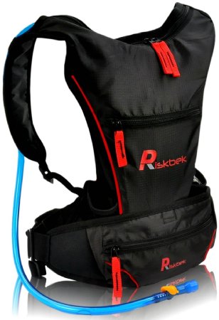 World's 1st Hydration Pack with an attachable Running Belt by RiskbekTM. Free 2L Hydration Bladder. Best Hydration Backpack for Hiking, Running, Biking - Fits Men, Women and Kids perfectly!
