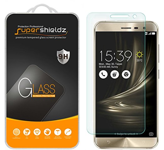 [2-Pack] Supershieldz for Asus ZenFone 3 (ZE552KL Model Only) Tempered Glass Screen Protector, Anti-Scratch, Anti-Fingerprint, Bubble Free, Lifetime Replacement Warranty