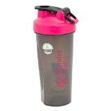 BlenderBottle Full Color Bottles - New Black Translucent Color with Shaker Ball - Pink - 28oz