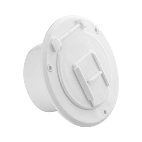 Halotronics RV 4 1/4-inch Round Electrical Cable Hatch for 30 Amp Cords (White)