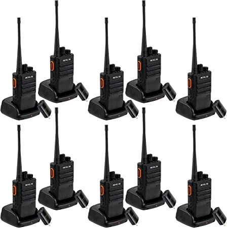 Retevis RB46 Waterproof 2 Way Radio,Long Range Walkie Talkies,Emergency Alarm,VOX,Battery Voice Prompt,Rugged Two Way Radio for Commercial (10 Pack)