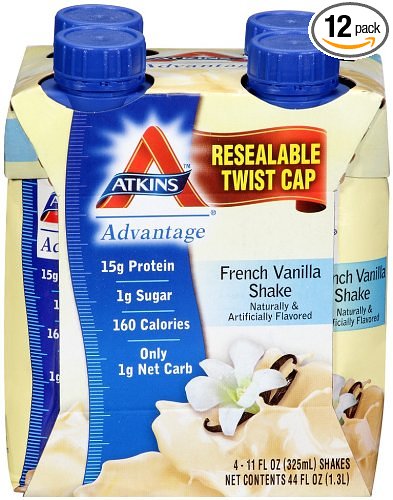 Atkins Ready To Drink Shake, French Vanilla, 11-Ounce Aseptic Containers, 12 Count