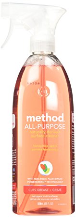 Method Naturally Derived All Purpose Surface Cleaner Spray, Honeycrisp Apple, 28 Ounce (8 Count)