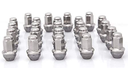 EZDealin 24 Lug Nuts Set Polished Stainless 14x2 OEM Factory Style Replacement Wheel Nuts for 2004-2014 Ford F-150 Expedition Navigator 54mm Long 21mm Hex Size