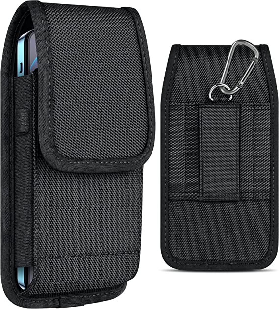 ykooe Cell Phone Pouch Nylon Holster Case with Belt Clip Cover for iPhone 12 11 14 13 Pro Max XR X 8 7 6 Plus/Huawei/Samsung/Moto/LG