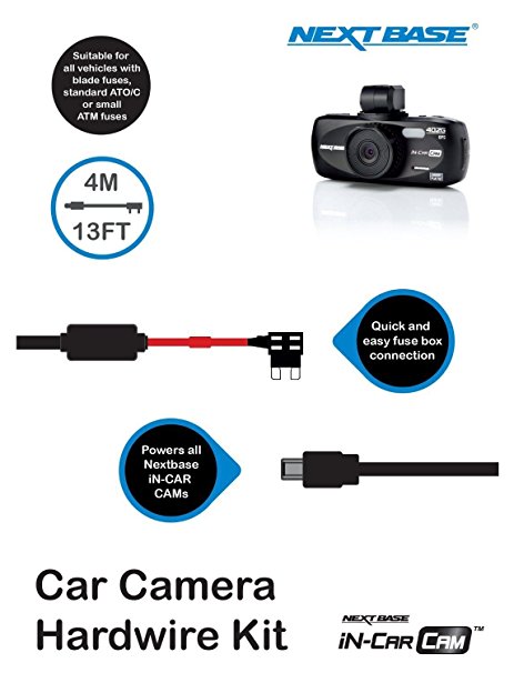Nextbase Car Camera Hard Wire Kit - For Nextbase 512G, 402G, 412GW, 312GW, 302G, 212, 202, 101, 112 and DUO in car cameras