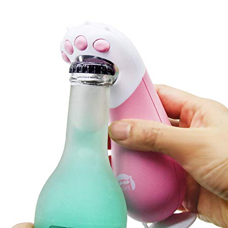 Beer Coke Bottle Opener Cute Cat Paw Easily Removes Bottle Caps Good Presents for Cat lovers and Unique Party Favors Pink