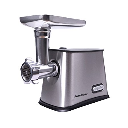 Homeleader Electric Meat Grinder, Professional Commercial Home Food Mincer Meat with 3 Grinding Plates, Silver