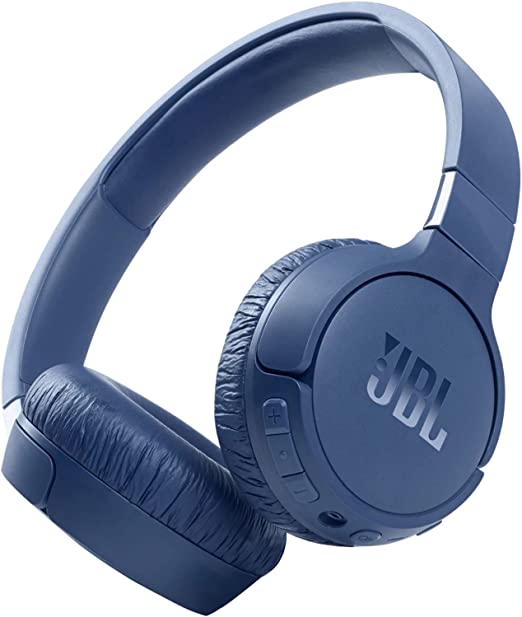 JBL Tune 660NC Wireless Over-Ear Bluetooth Headphones with active noise cancellation, in blue