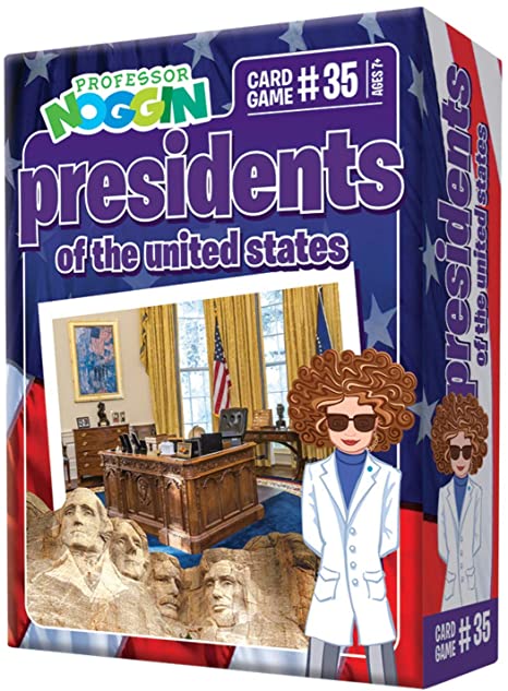 Professor Noggin's Presidents of the United States Trivia Card Game - An Educational Trivia Based Card Game For Kids - Trivia, True or False, and Multiple Choice - Ages 7  - Contains 30 Trivia Cards